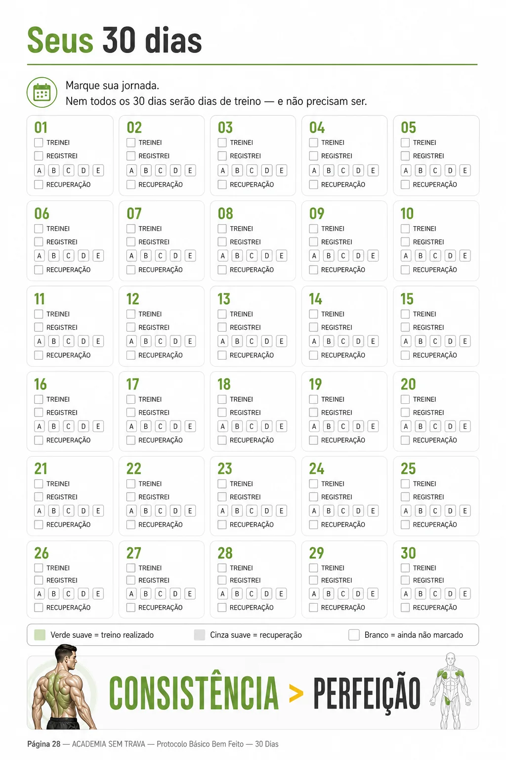 Calendário dos 30 dias